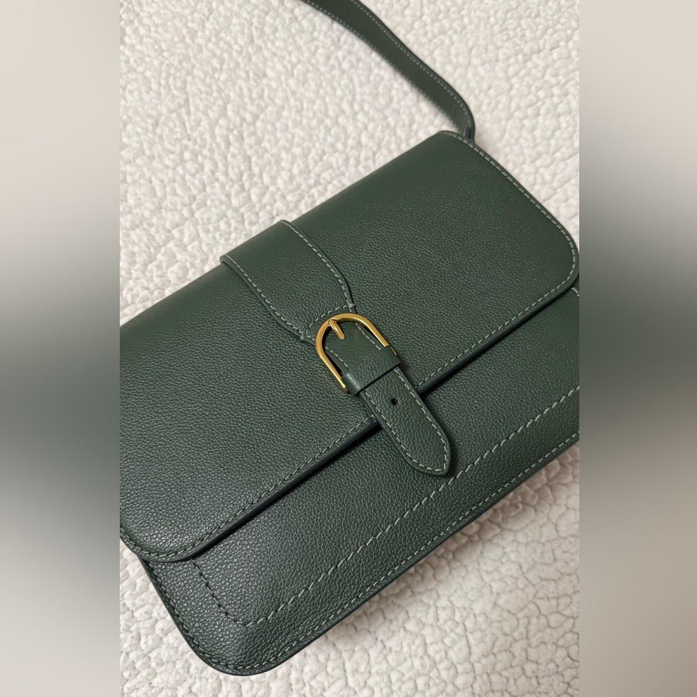 Fossil Zoey Lg flap Viridian Green leather crossbody bag